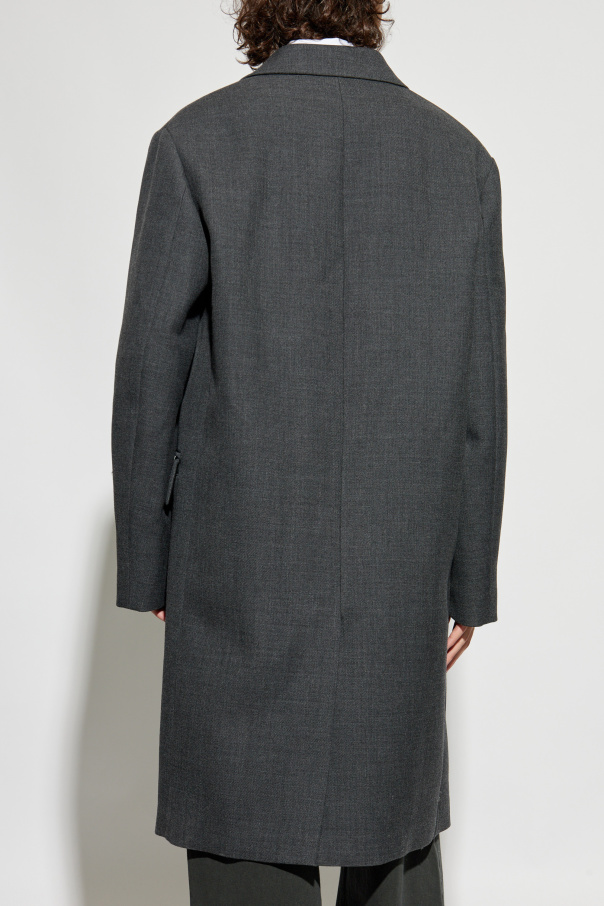 良品 DRIES VAN NOTEN チェスター ウール コート グレー 40 良品 DRIES VAN NOTEN チェスター ウール コート グレー 40